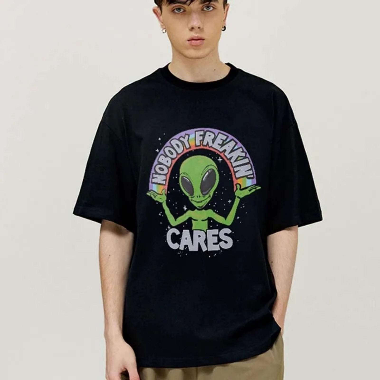 

Alien Graphic Printed T Shirt Female Blouse T-Shirts Kawaii Clothes Summer Casual Short Sleeve Streetwear Tops Women s Clothing XXXXXL різнокольоровий