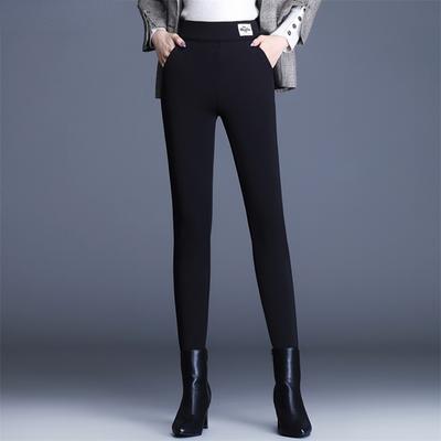 Winter Elastic High Wiast Pants Skinny Woman Women Thick Lambskin Cashmere Pants Warm Plus Velve Fashion Legging Pencil Pants