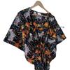 Women Cotton Black Summer Sleepwear Hippie Beach Cover Jungle Print Caftan Dress CKFTN-SCRN-FULL-BUYIT-180