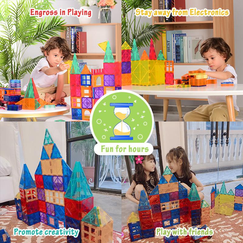 Colorful Magnetic Building Blocks Educational Toy Set 48pcs Gift Box Packaging