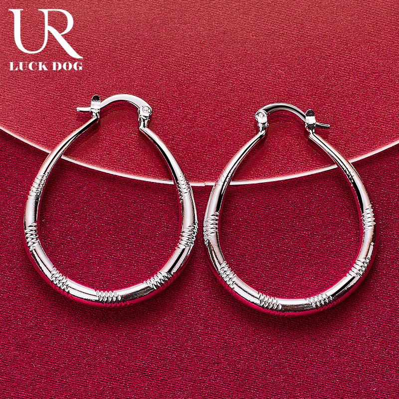 Pendientes de plata de ley 925 con forma de U, joyería de boda de moda