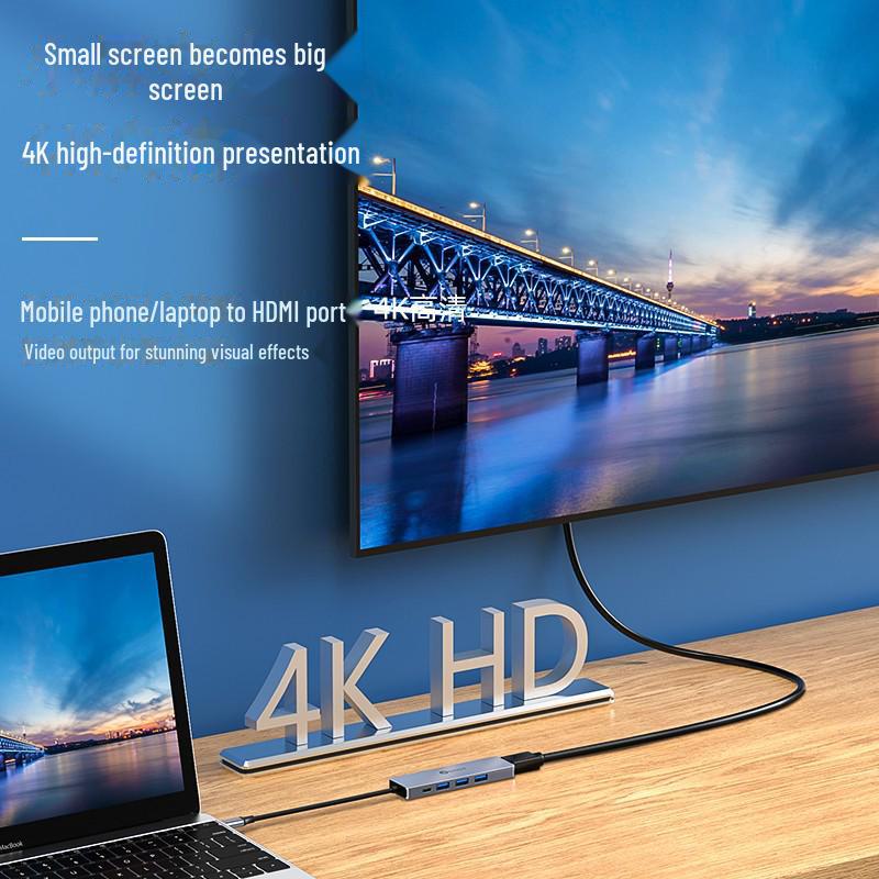 Biaz 5-in-1 USB-C Docking Station with 4K HDMI and PD Charging Adapter