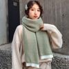 Soft Imitation Cashmere Scarf Elegant Plaid Large Scarves Thick Coldproof Warm Shawl for Women Female Autumn & Winter