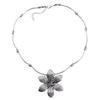 European-Style Silver Flower Pendant Necklace: Unique, Exquisite, High-End, Simple yet Fashionable Clavicle Chain.