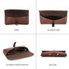 Genuine Leather Eye Glasses Pouch Portable Sunglasses Holder Fashion Glasses Case  for Men Women