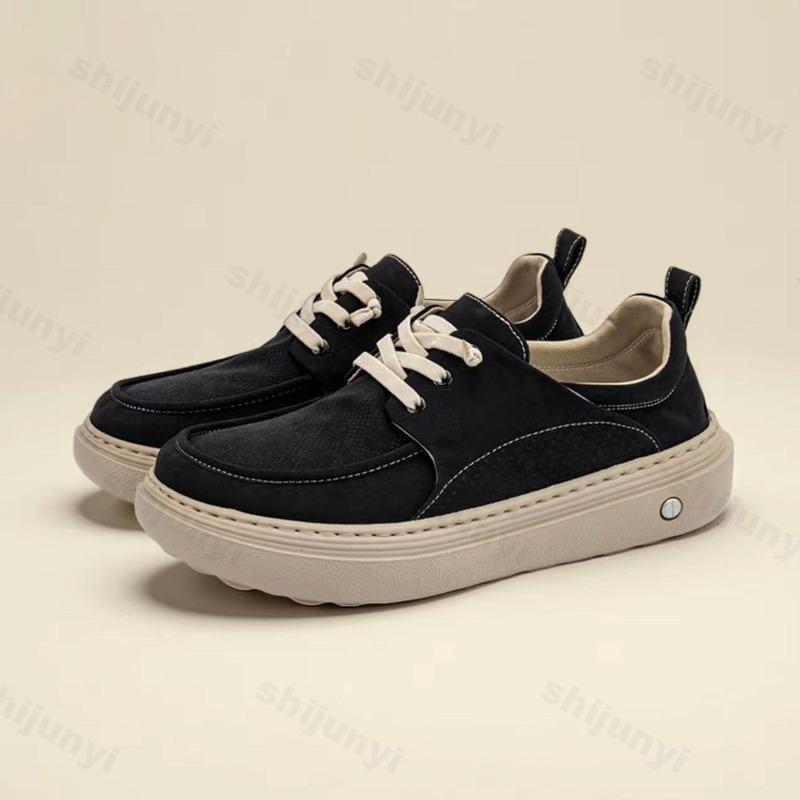 Herren Casual Canvas Schuhe 2025 Herbst Dicke Sohle Sportschuhe Outdoor Bequeme Plateau Schnürschuhe Rutschfest Freizeitschuhe