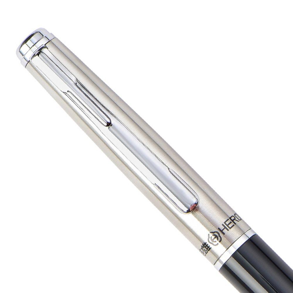Professional Elegant Hero 007 Fountain Pen Plastic Classic Design Stationery Pen Smooth Writing Positive Attitude Ink Pen School