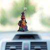 Chic Acrylic Witch Car Hanging Ornament Perfect For Halloween And Decor Christmas
