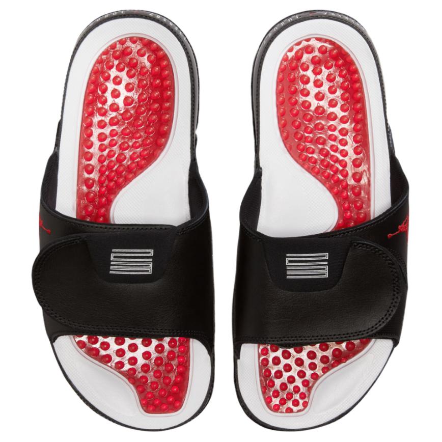 Air Jordan Hydro 11 Retro Slide Bred Unisex Sneakers Svart Gym-Rød Hvit FN2452-006