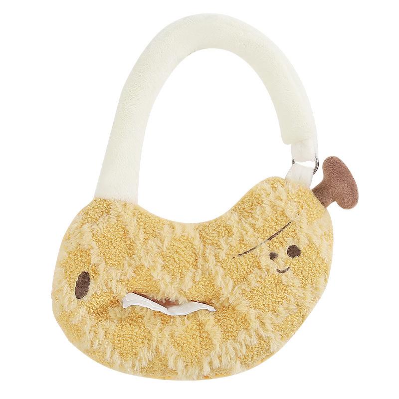 

Creative and Cute Car Seat Back Paper Towel Holder Hanging Bag for Automotive Interior Accessories жёлтый