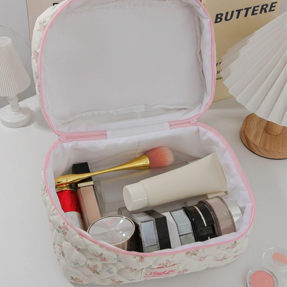 High Quality Bow-knot Floral Patterns Makeup Bag Large Capacity Storage Bag Toiletry Bag Women Girls