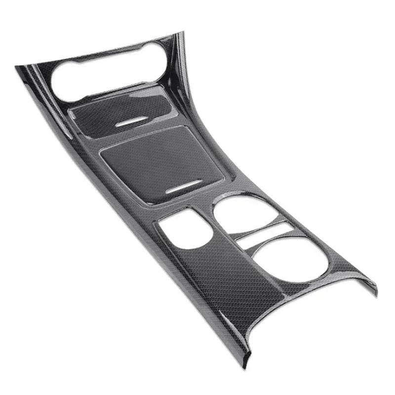 Car Center Console Water Cup Holder Panel Decorative Frame Sticker for Mercedes GLA CLA A Class W176 2013-2018 LHD Carbon Fiber