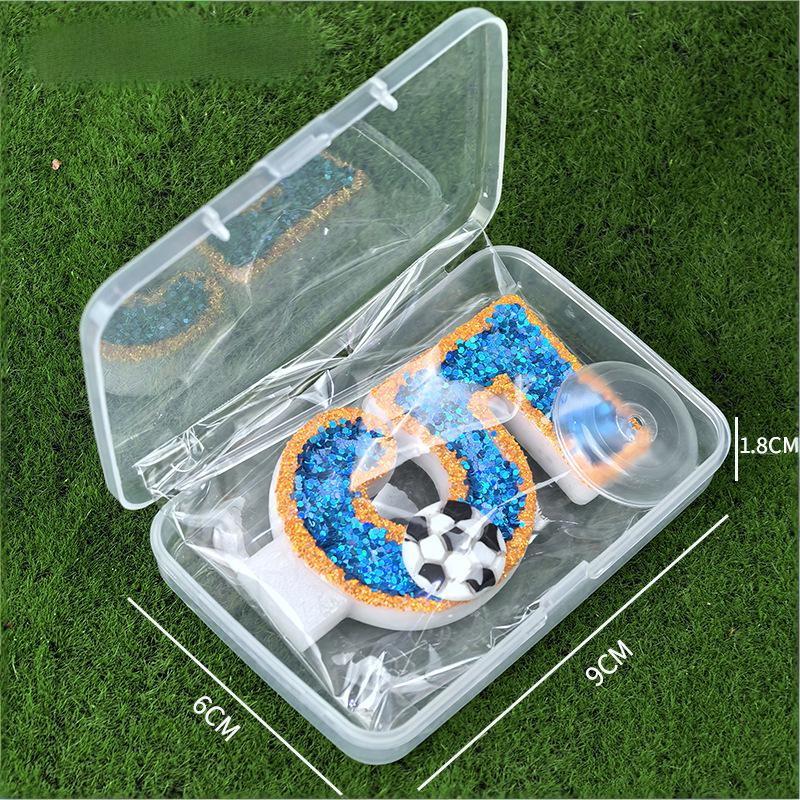 Vitality Football 0-9 Free Matching Combination Digital Candles Birthday Candles Are Perfect For High-End Baking Cake Decoration