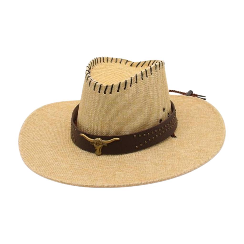 Big Eaves Vacation Sunscreen Sunshade Top Hat Grassland Ethnic Style Embroidery Accessories Riding Hat Denim Hat
