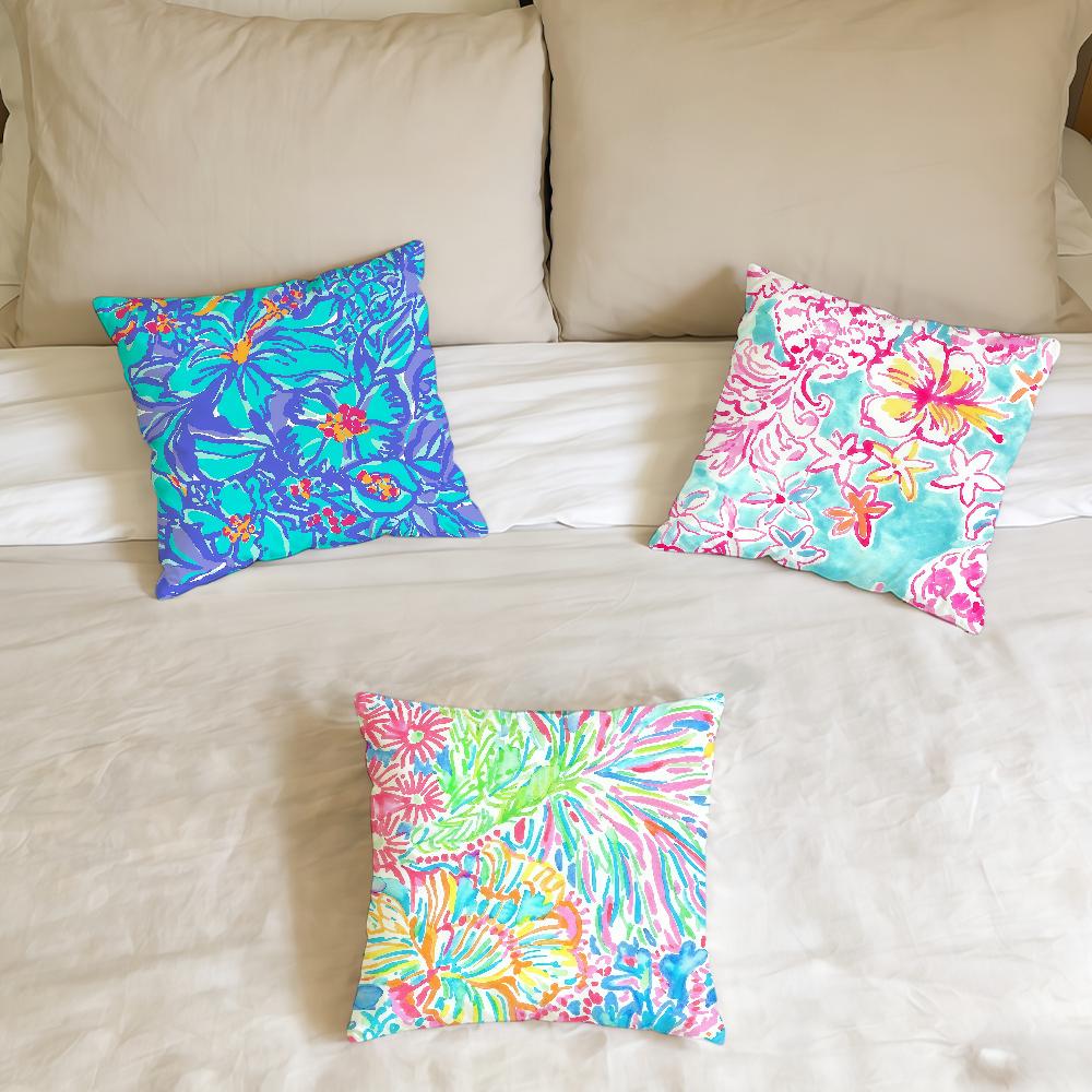 Cool Fashion Flower Painting cushion cover Home Office Birthday Anniversary Gifts Soft Skin Friendly Cushion Cover