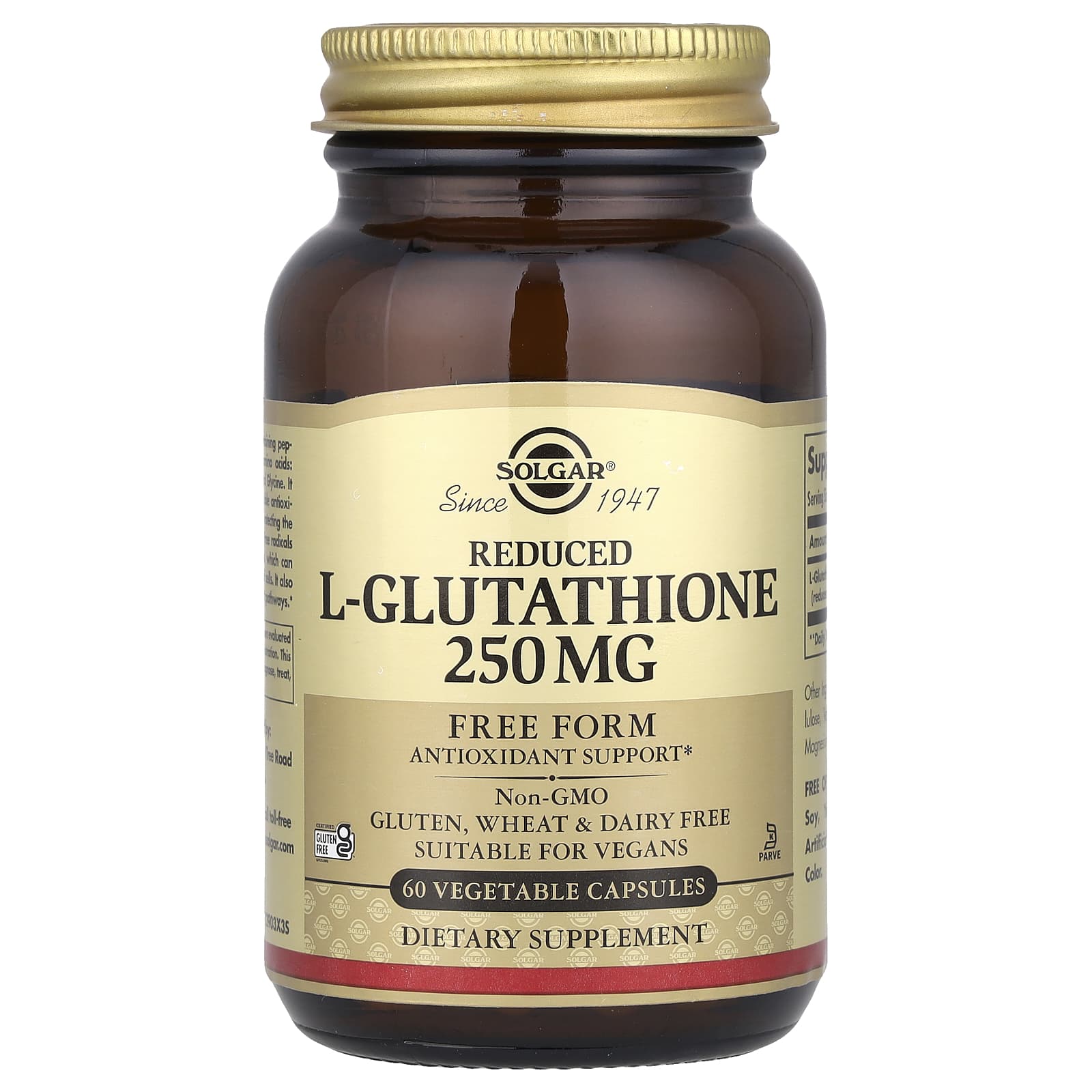

Reduced L-Glutathione, 250Mg, 60 Veggie Caps
