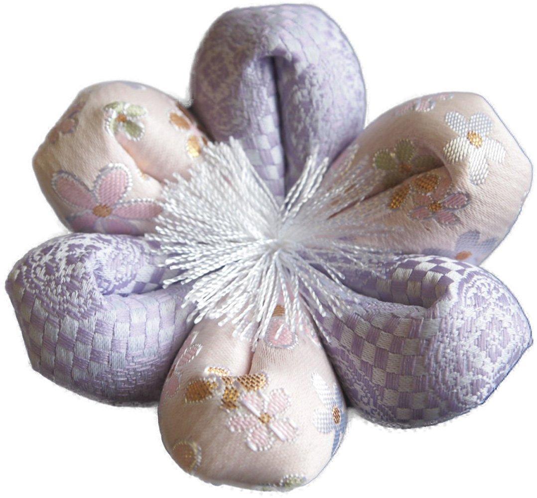 

Bell cushion, flower-shaped, Time Wind (No. 3 flower-shaped, 12cm, gold orchid white x purple)