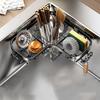 Carbon Steel Sink Drain Rack Wall Mounted Sponge Storage Basket Triangular Drainage Rack  for Home