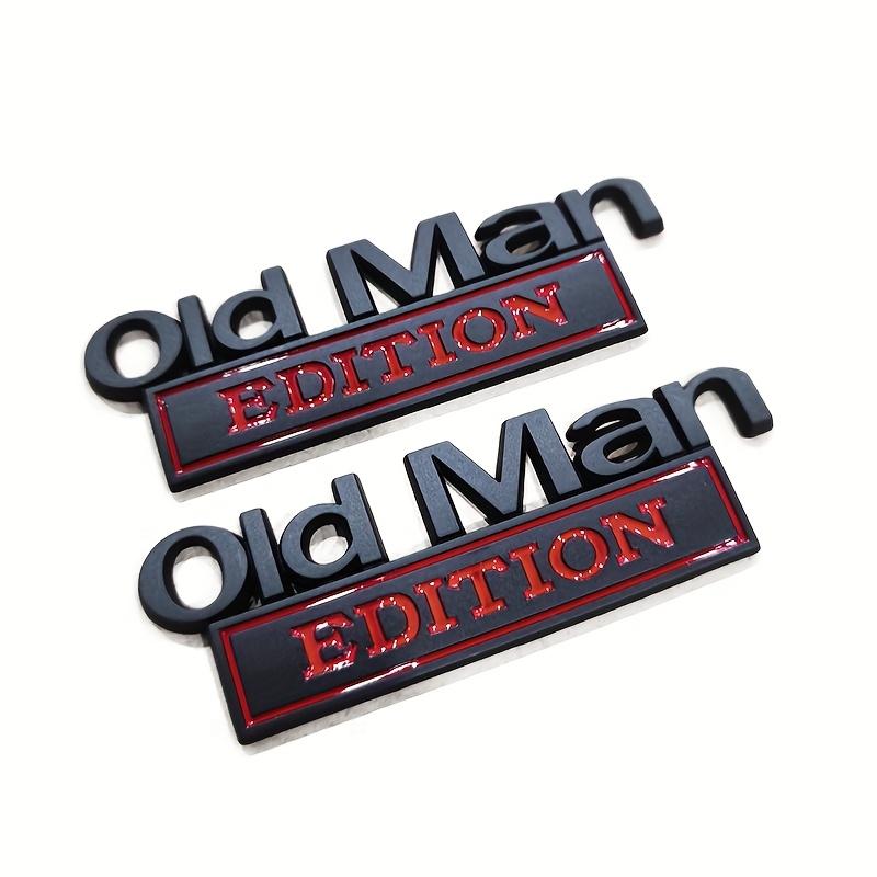 1ps Old Man Edition 3D Emblem Sticker Badge Fender Funny Decals Car Truck Replacement Door Decoration
