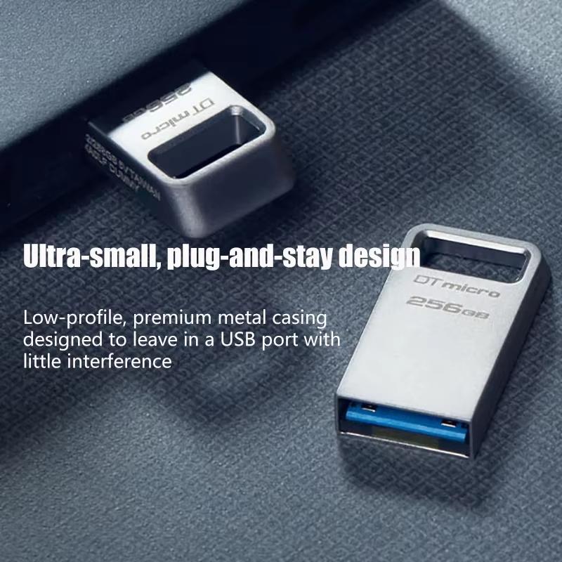 Kingston 128G Mini Metal Pen Drive USB3.2 Memory Stick 64GB/128GB/256GB DTMC3G2 USB Flash Drive 200Mb/s Car U Disk Silver Pendrive Ultra-Small Premium