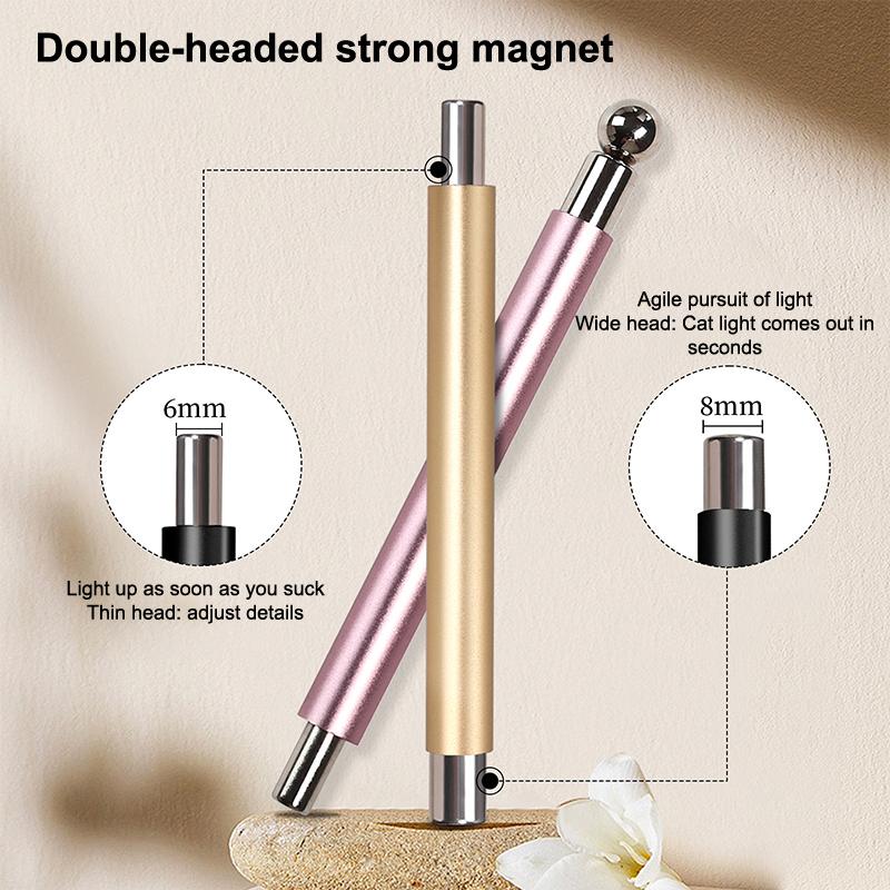 Double-End Cat'S Eye Nail Magnetic Stick Glossy With Steel Balls 8/10Mm Super Strong Gel Polish Magnetic Manicure Tools