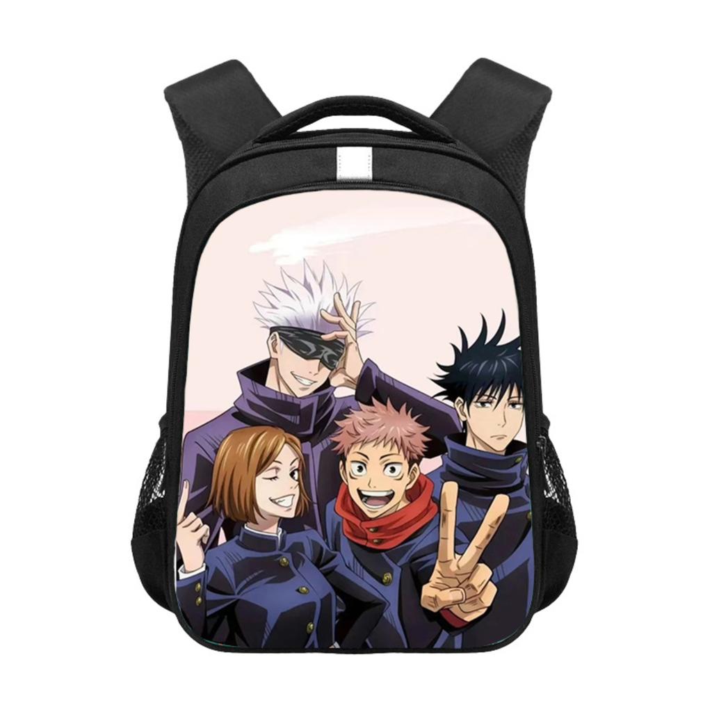 Anime Rucksack mit großer Kapazität und reflektierendem Streifen, Aufbewahrungstasche, Schultasche 13 Zoll