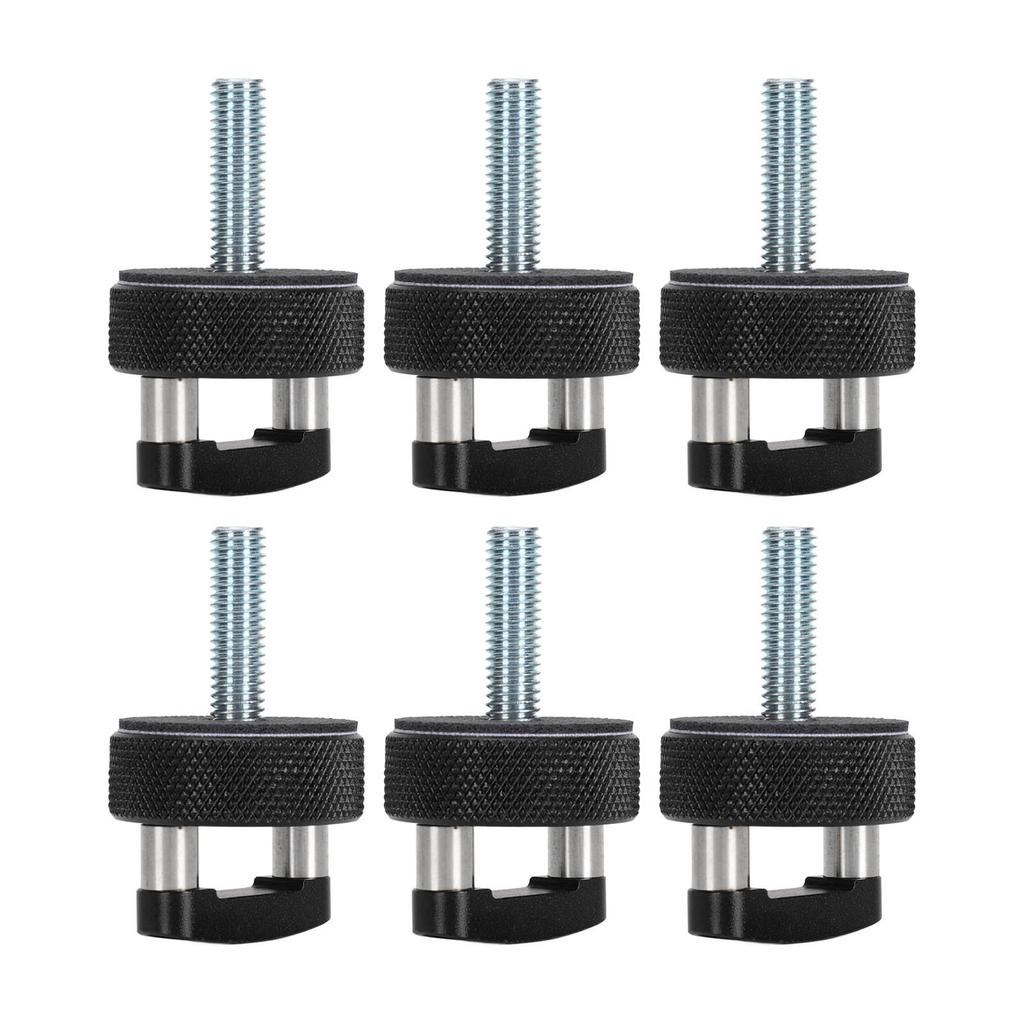 6pcs Quick Removal Thumb Screw Steel Billet Aluminum D Ring Design Hardtop Bolts for Wrangler JK JT 2007 to 2018 Black