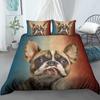 3D Dog King Quen Ful Twin Soft Duvet Cover Funy Pupy Beding Set Tens Adult People Kawai Pet Animal White 2/3pcs Comfortable Quilt Cover