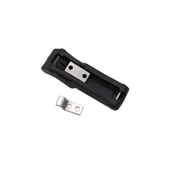 3.8" Flexible Rubber Draw Latch with Keeper For Boat Compartment Cargo Box Black