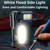 Magnetic Rechargeable Flashlight 1200 Lumens Multi-Angle Rotating Mini Light Portable Pocket Flashlight for Repair Outdoor