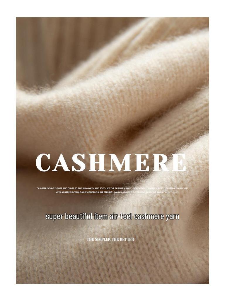 Damen Kaschmir Einfarbig Halbhoher Kragen Pullover - Schlankmachend, Lockere Passform, Gestrickter Langarm für Herbst/Winter.