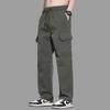 Yalu Men's Fleece-Lined Loose-Fit Cargo Work Pants