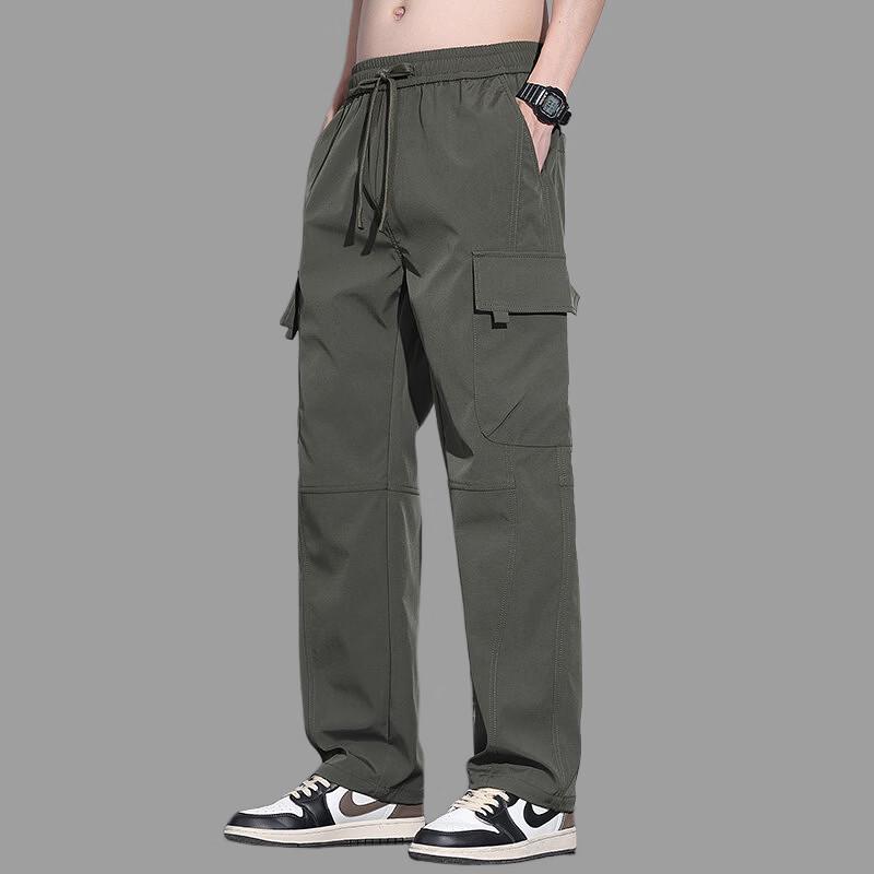 Yalu Men's Fleece-Lined Loose-Fit Cargo Work Pants