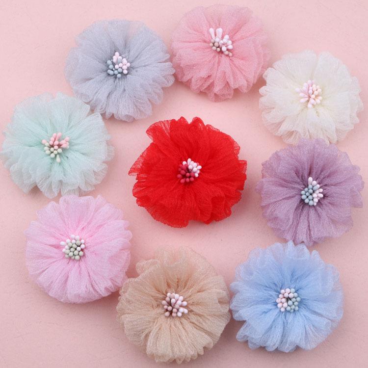Korean Handmade Fabric Flowers DIY Pack: Hair Clips, Headbands, Shoe Decor, and Accessories