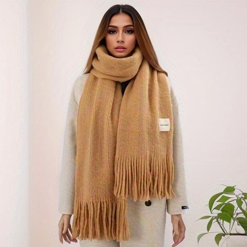 Fashion Warm Wool Scarf for Women Winter Design Solid Soft Neck Scarves Female High Quality Neckercheif Bandana Echarpe