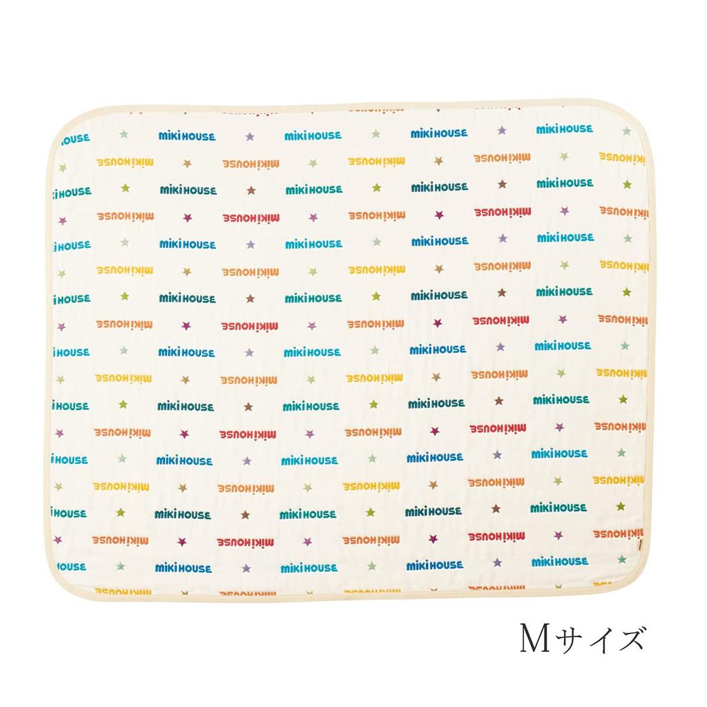 Gauze nap lap made in for baby adult M size x 110 [Miki House] blanket, blanket, logo, blanket, 6-ply weave, gauze, 100% cotton, Japan, boys, girls,