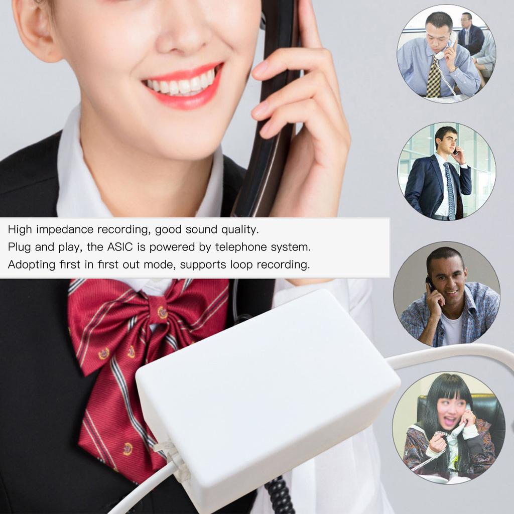 Phone Call Recorder Telephone Line Recording Device RJ11 Interface for Home  Telephone Recorder Telephone Recording Device