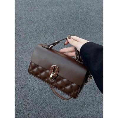 Premium Light Luxury Niche Coffee Handbag Bag Women's New Chain Single Shoulder Messenger Bag Summer