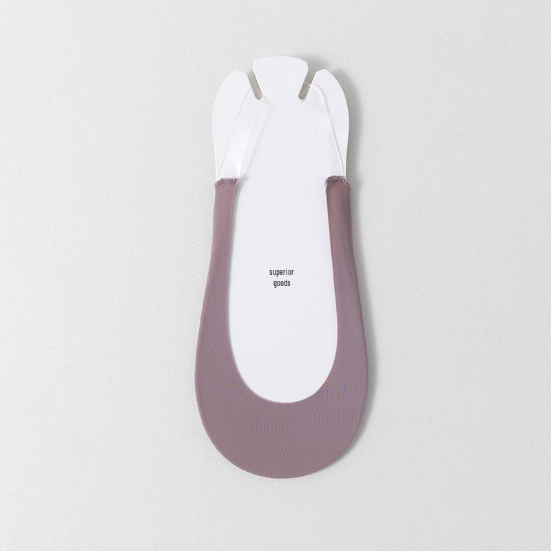 

Женские летние носки из ледяного шелка, нескользящие, с низким вырезом, на высоком каблуке One Size фиолетовый