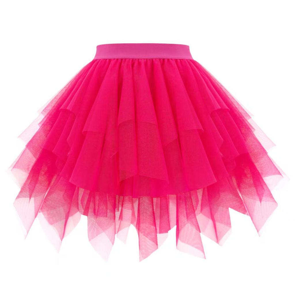 Women's Fluffy Mesh Ruffle Skirt - Short Princess Style