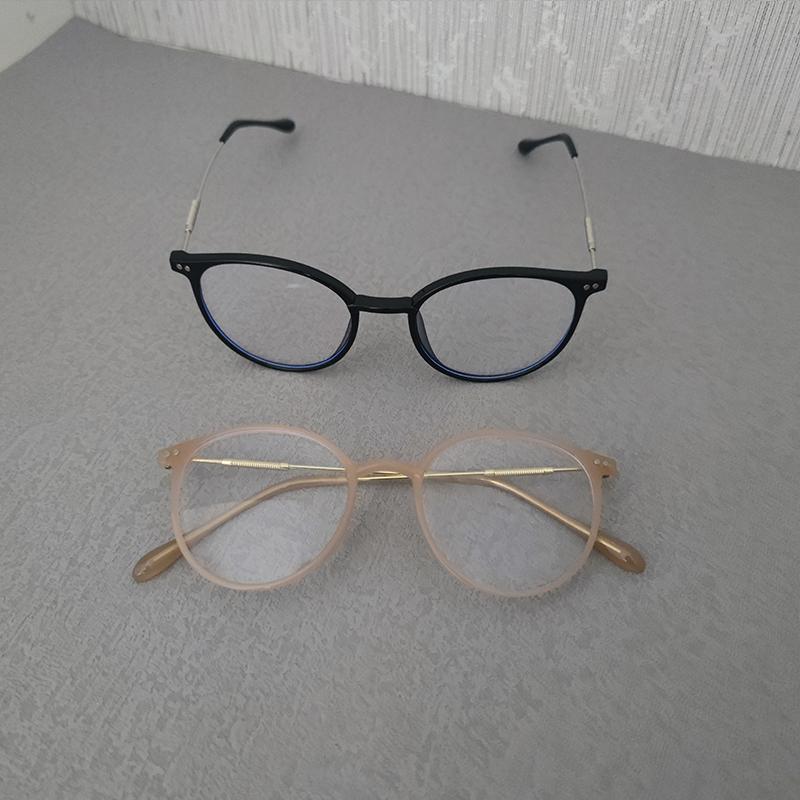 2 Pairs Per Set Basic Classic Anti Blue Light Blocking Glasses Vintage Men Women Office Outdoor Female Accessory Eyewear