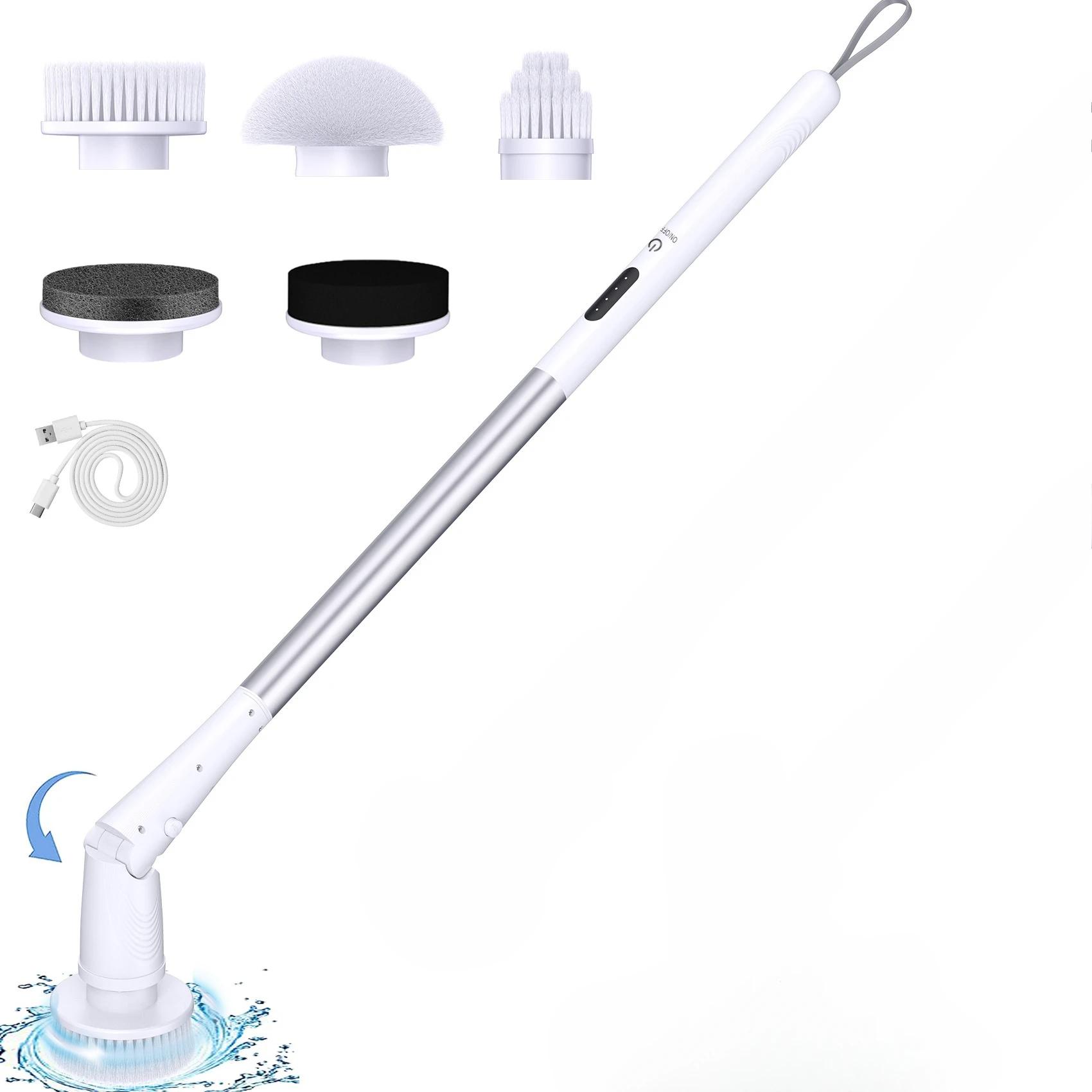 

Беспроводная щетка для чистки, электрическая щетка, очиститель окон, скребок для ванной, туалета, кухонного инструмента для чистки белый