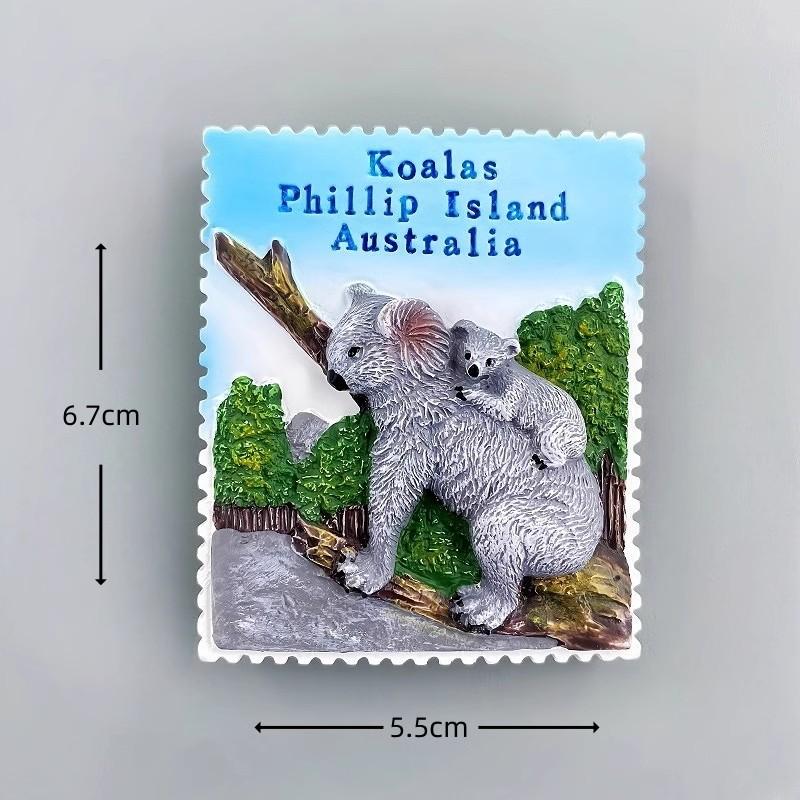 Australia Fridge Stickers Phillip Island Travel Souvenirs Parrot Kangroo Kaola Fridge Magnets Home Decoration Wedding Gifts
