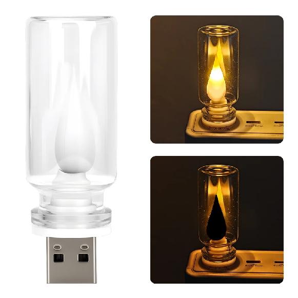 

Car USB Night Interior Light LED Filament Lamp Portable Lighting Plug and Play Decorative Atmosphere Light for Car Bedroom 2PCS