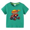 2023 Kids' Cross-border Summer Short-Sleeve Cartoon Car T-shirt