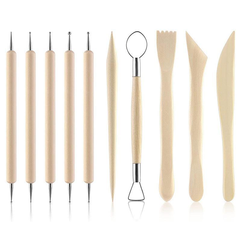 Pottery Clay Tool Kit - 5-Piece Set for Sculpting, Trimming, and Modeling