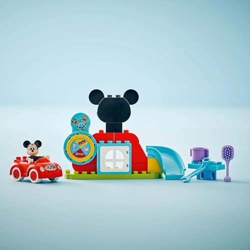 LEGO Duplo Micky Maus Clubhaus und Autos Spielzeug, Geburtstagsgeschenk, Lernbausteine, Jungen und Mädchen, Alter 1,5, 2 und 4, Rollenspiel, Disney T