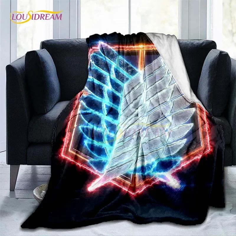 Attack On Titan Blanket Cover Anime Blankets for Beds Sofas Soft Carpet Warm Bed Sheet Bedspread Bedding Queen Size Room Decor