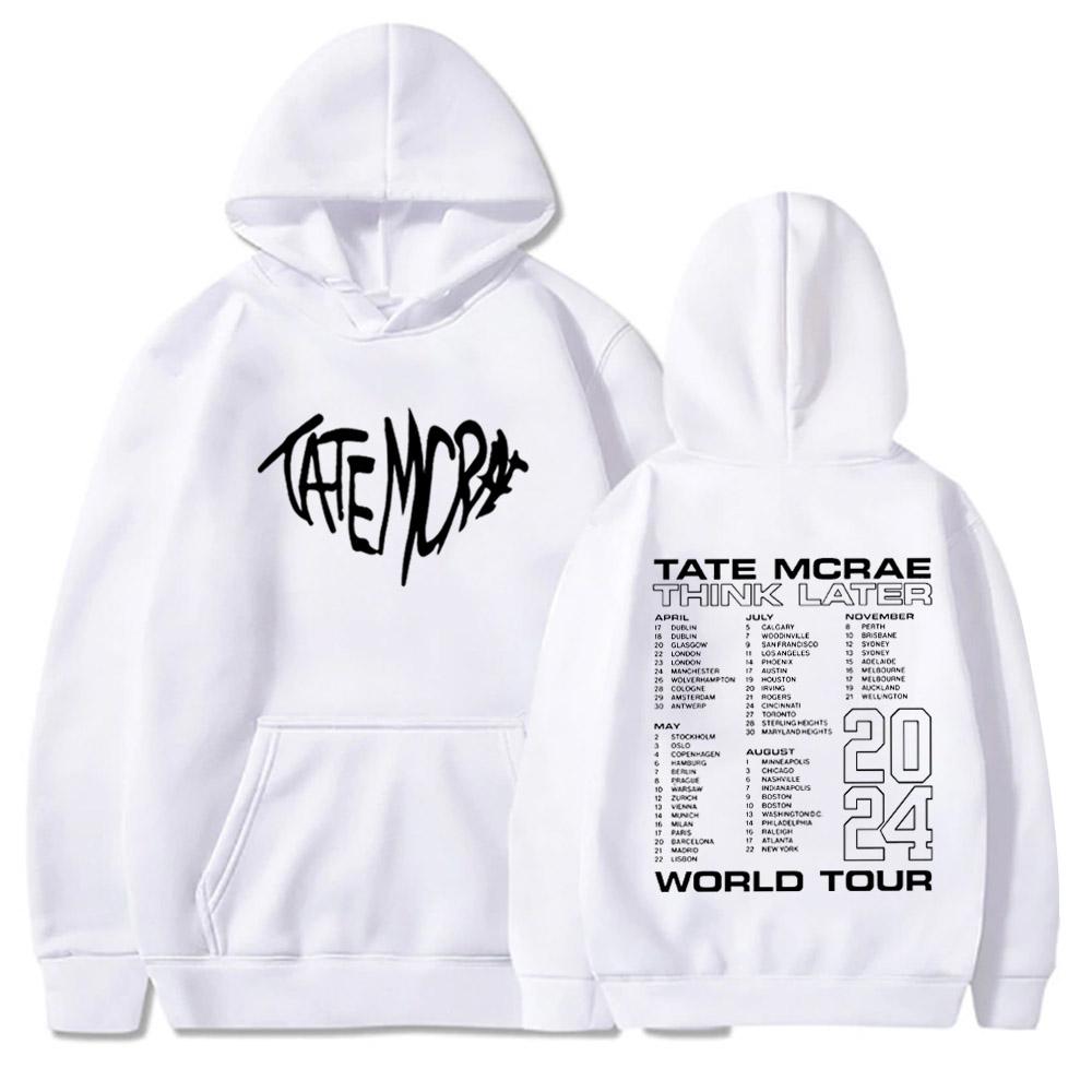 Tate McRae Think Later Tour 2024 Hoodie Tate McRae Merch Fan Gift Unisex Harajuku Sweatshirts