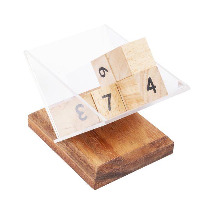 Casse-tête en bois - Cube Sudoku - Niveau intermédiaire - 27 pièces - Pour 1 joueur - Mixte
